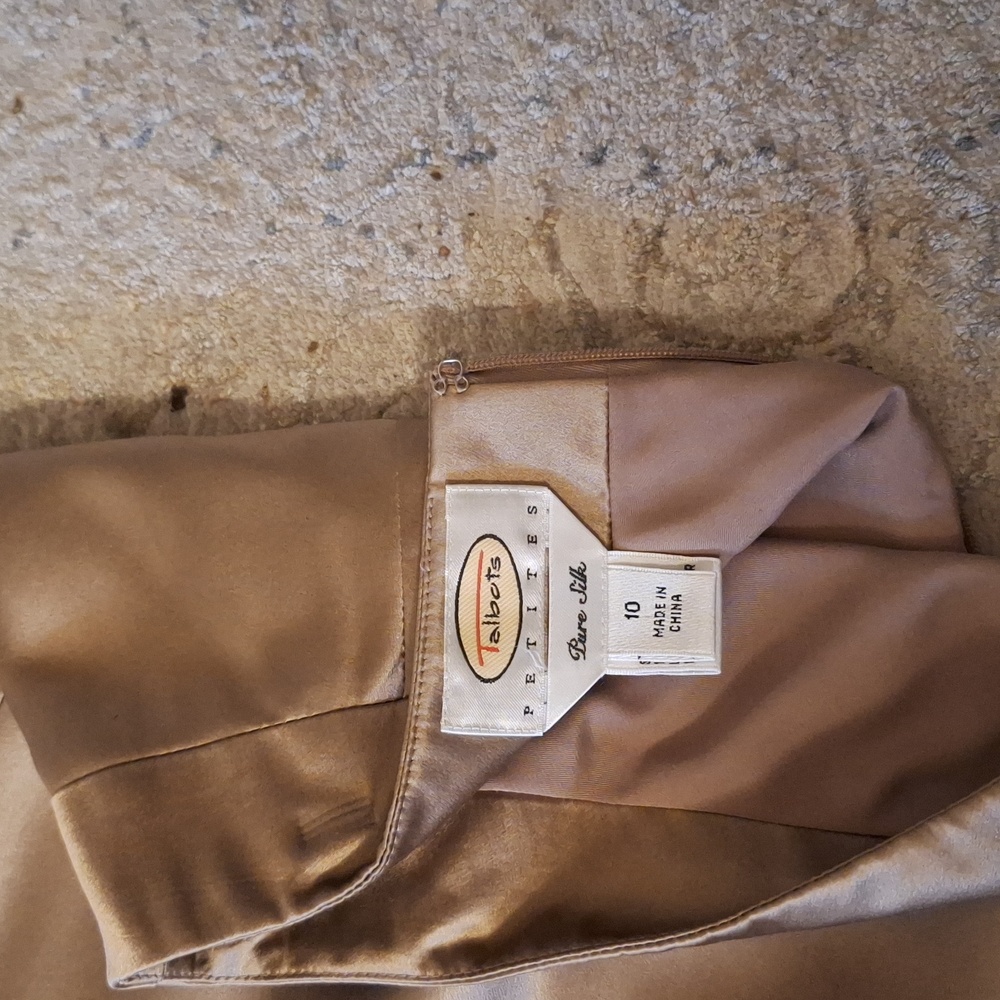 Talbot pure silk gold skirt